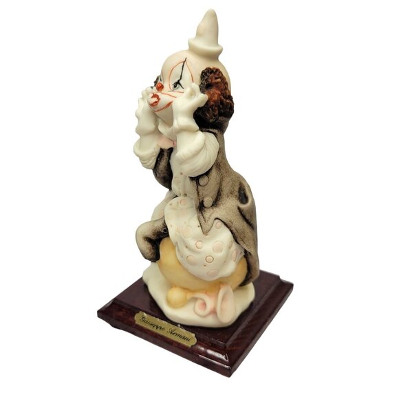 Vyg 80s Giuseppe Armani Florence Clown On Balloon Figurine w/ Base Made in Italy - Picture 6 of 11